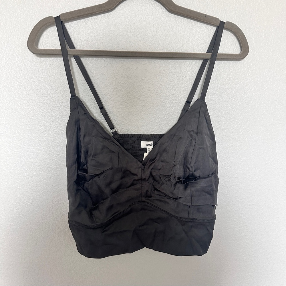 Aerie Dark Gray Smocked Camisole